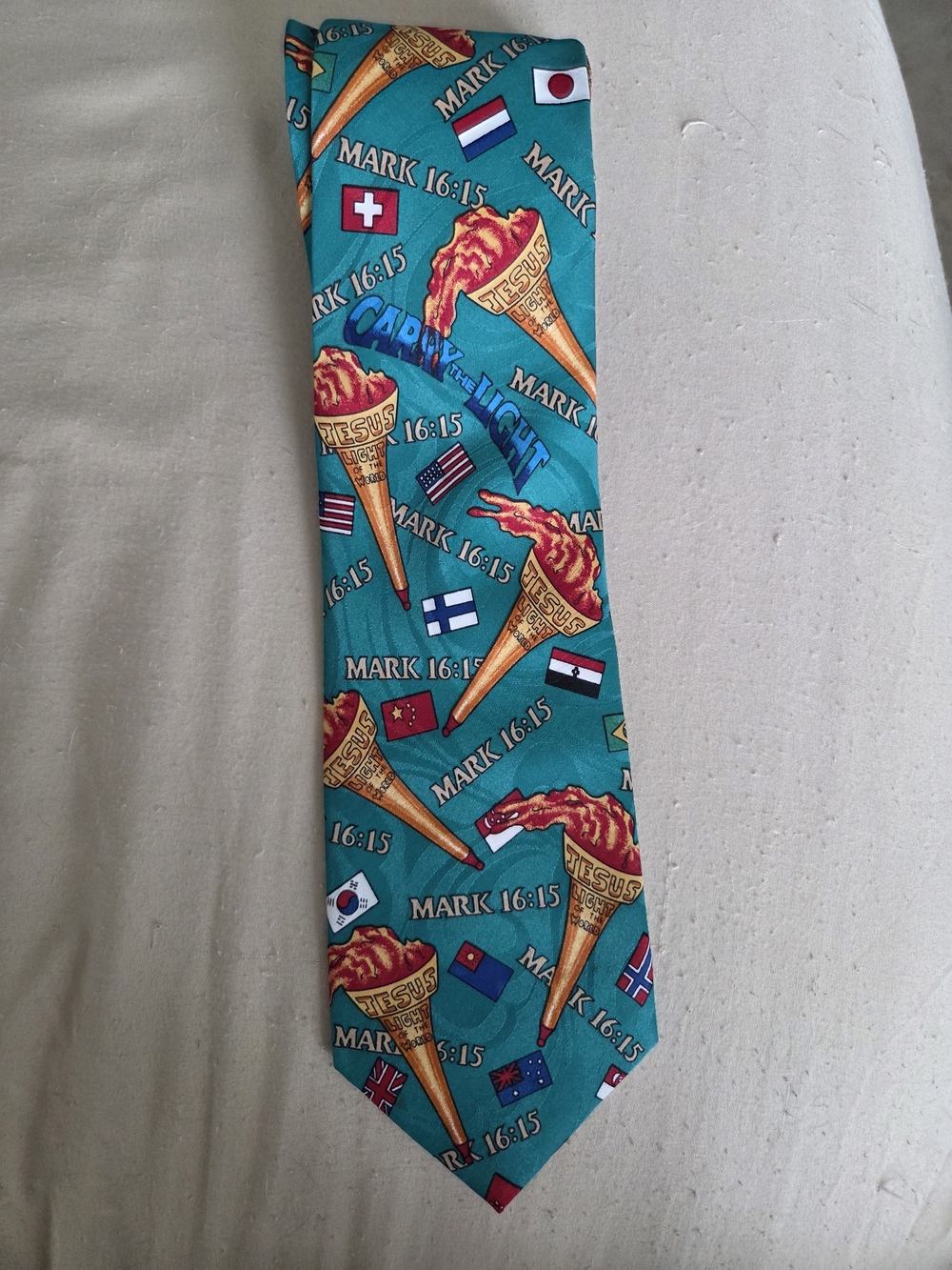 Gently Used Kerusso Saved By The Light Necktie.